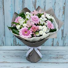 Букет цветов из:  Герберы, Альстромерии и Хризантемы #REPLACE_PRED# Келермесской