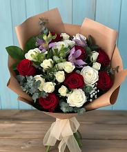 Букет цветов из:  Розы и Альстромерии в Келермесской