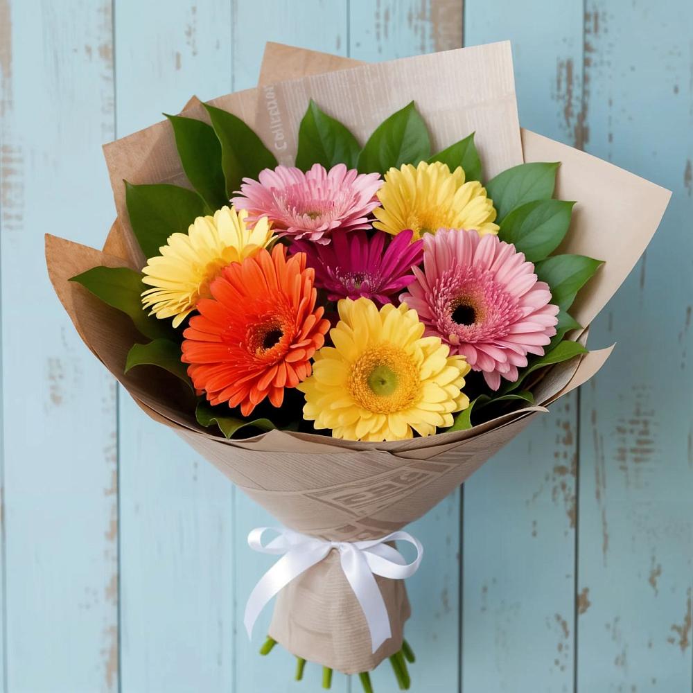 Букет цветов из: Герберы в Келермесской