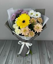 Букет цветов из:  Розы, Герберы и Хризантемы в Келермесской