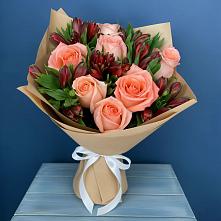 Букет цветов из:  Розы и Альстромерии в Келермесской
