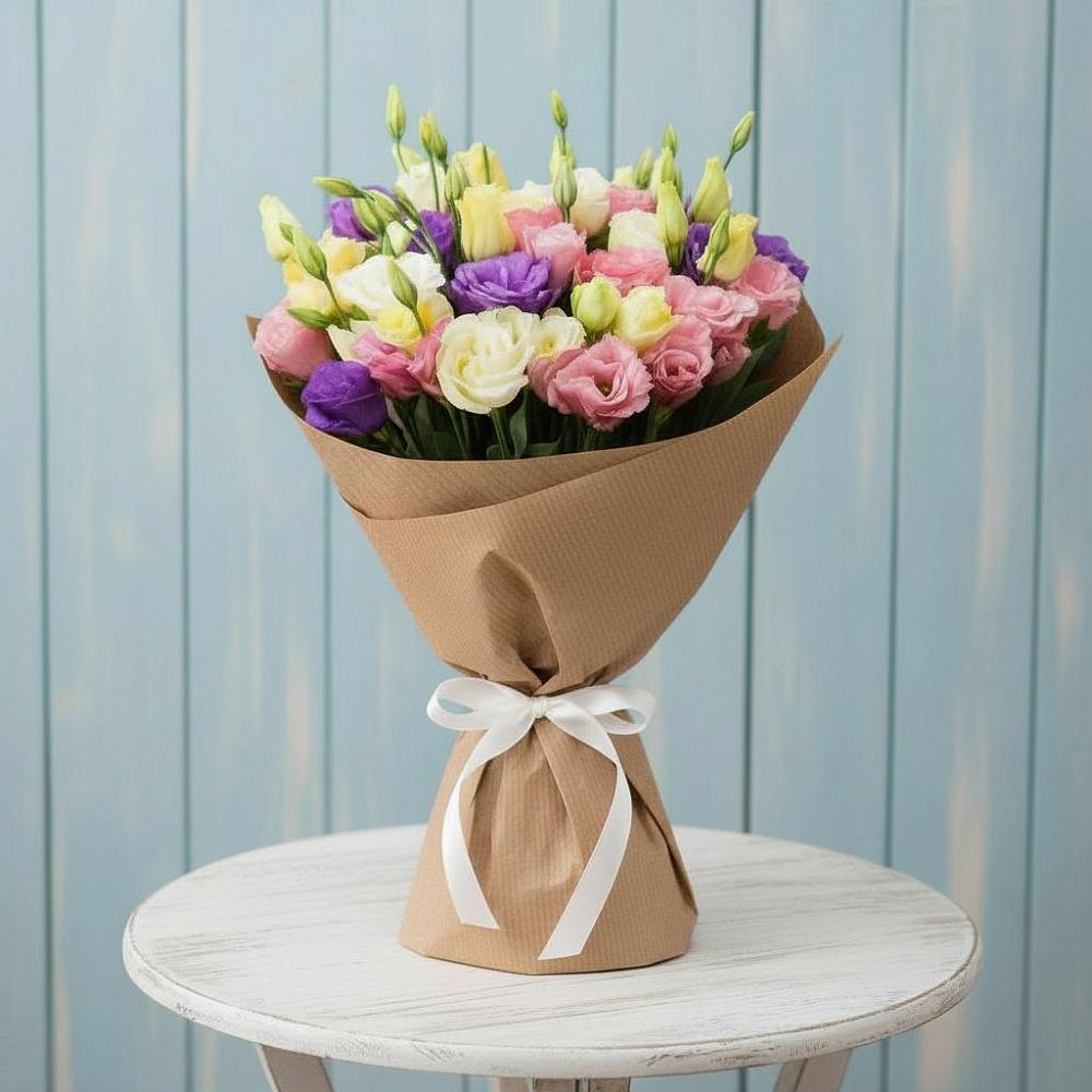 Букет цветов из: Лизиантусы в Келермесской