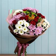 Букет цветов из:  Розы, Хризантемы и Альстромерии в Келермесской