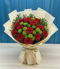 Букет цветов из:  Розы и Хризантемы в Келермесской