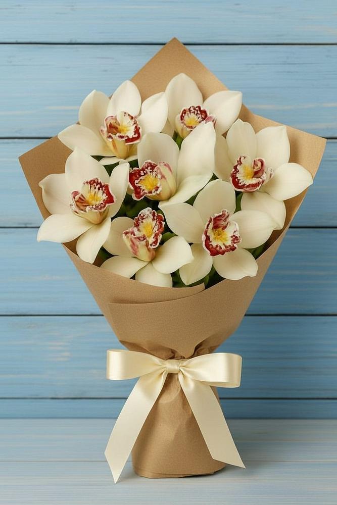 Букет цветов из: Орхидеи и Розы в Келермесской