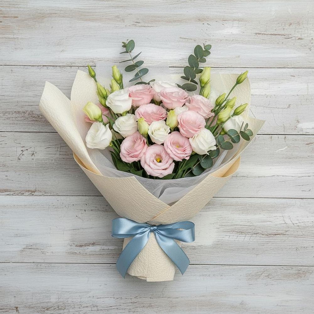 Букет цветов из: Лизиантусы в Келермесской